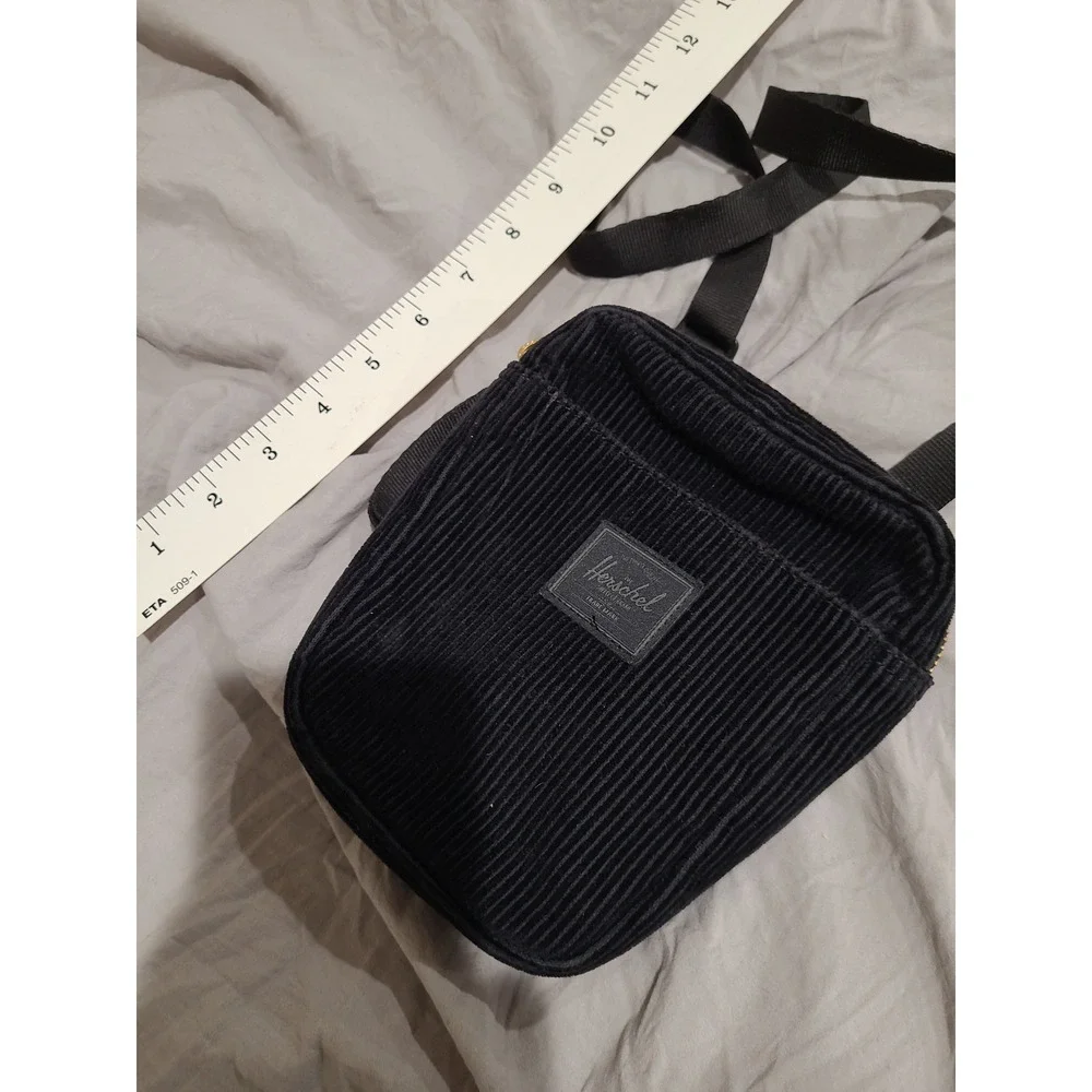Herschel Cruz Black Corduroy Mini Crossbody Travel Bag Free‎ People adj strap
